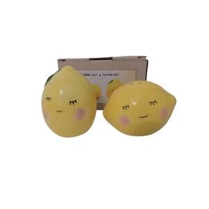 Lemon salt and pepper shaker set NEW